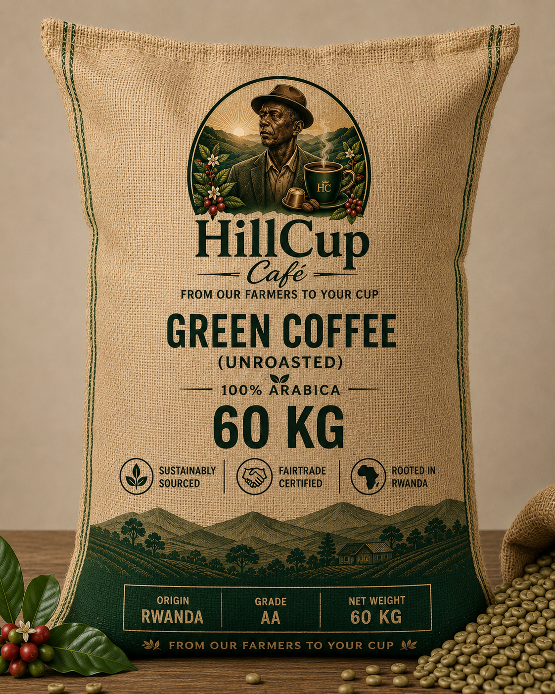 Green beans coffee 60 kg