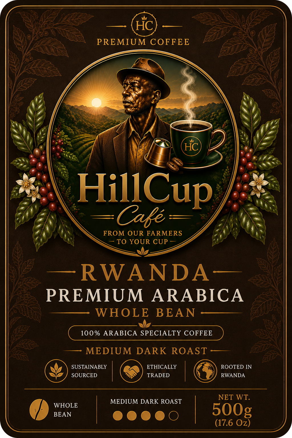 Rwanda Medium Dark Roast 500g